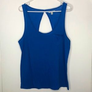 American Eagle Outfitters Blue keyhole back tank